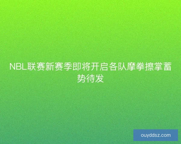 NBL联赛新赛季即将开启各队摩拳擦掌蓄势待发