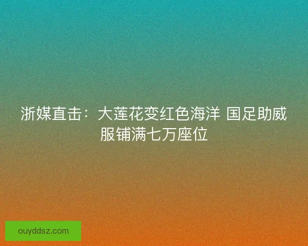 浙媒直击：大莲花变红色海洋 国足助威服铺满七万座位