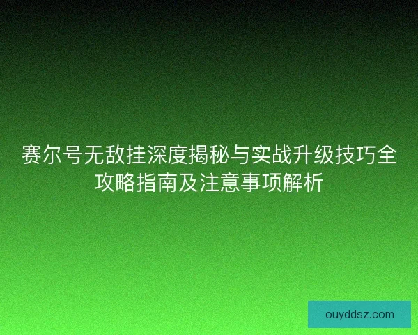 赛尔号无敌挂深度揭秘与实战升级技巧全攻略指南及注意事项解析